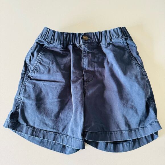MENS BEARBOTTOM Navy Blue Solid Elastic Waist 5.5" Casual Flat Front Shorts S - Picture 2 of 11